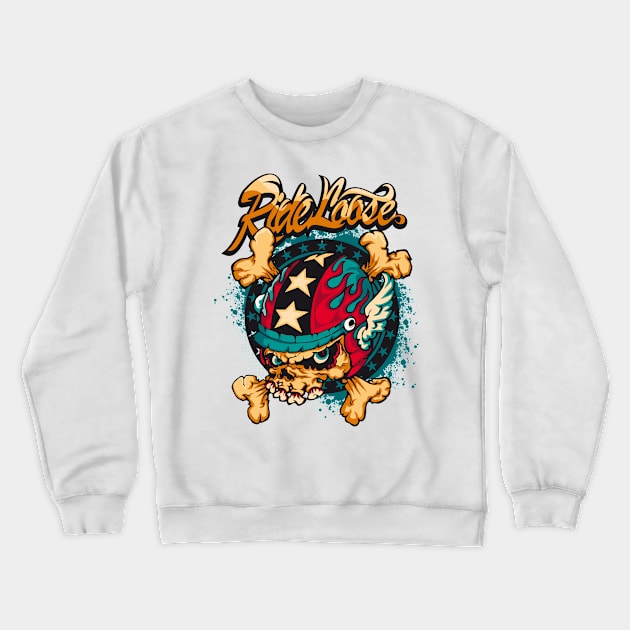 Ride Loose Crewneck Sweatshirt by viSionDesign